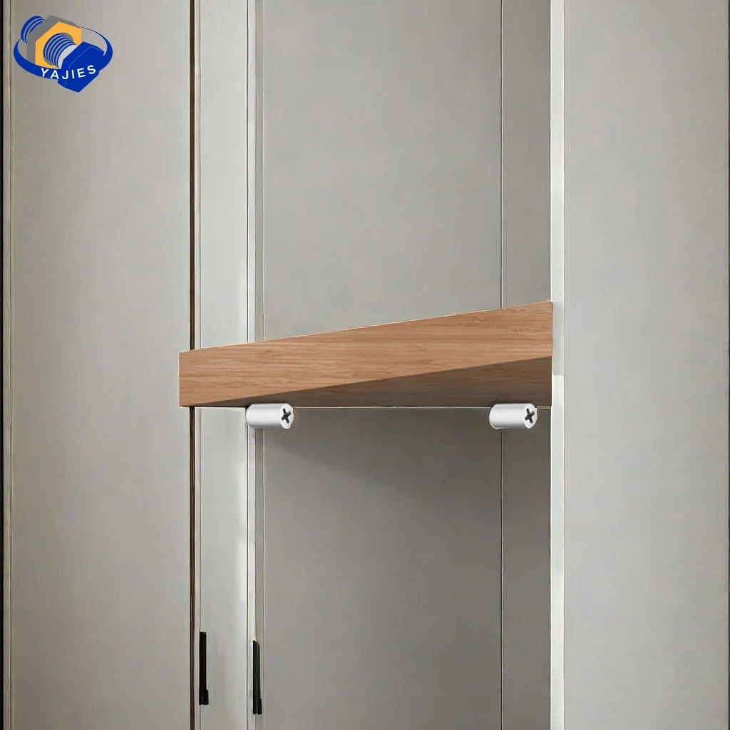 20set Self-tapping Screws Cabinet Bracket Laminate Support Glass Studs Pegs Nonslip Partition Nail For Wooden Wardrobes Cabinets