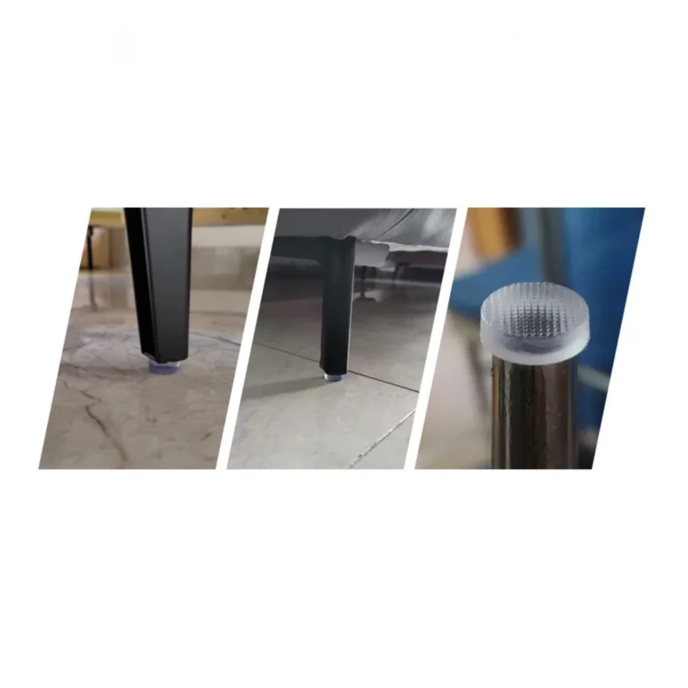 10/20pcs Round PVC Furniture Foot Nail Rubber Glide Nail Office Table Chair Leg Floor Protector Round Sliding Disc Noise Killer