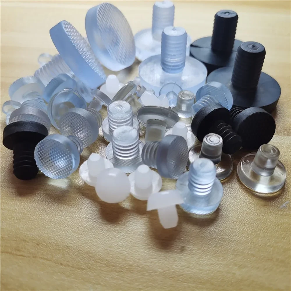 10/20pcs Round PVC Furniture Foot Nail Rubber Glide Nail Office Table Chair Leg Floor Protector Round Sliding Disc Noise Killer
