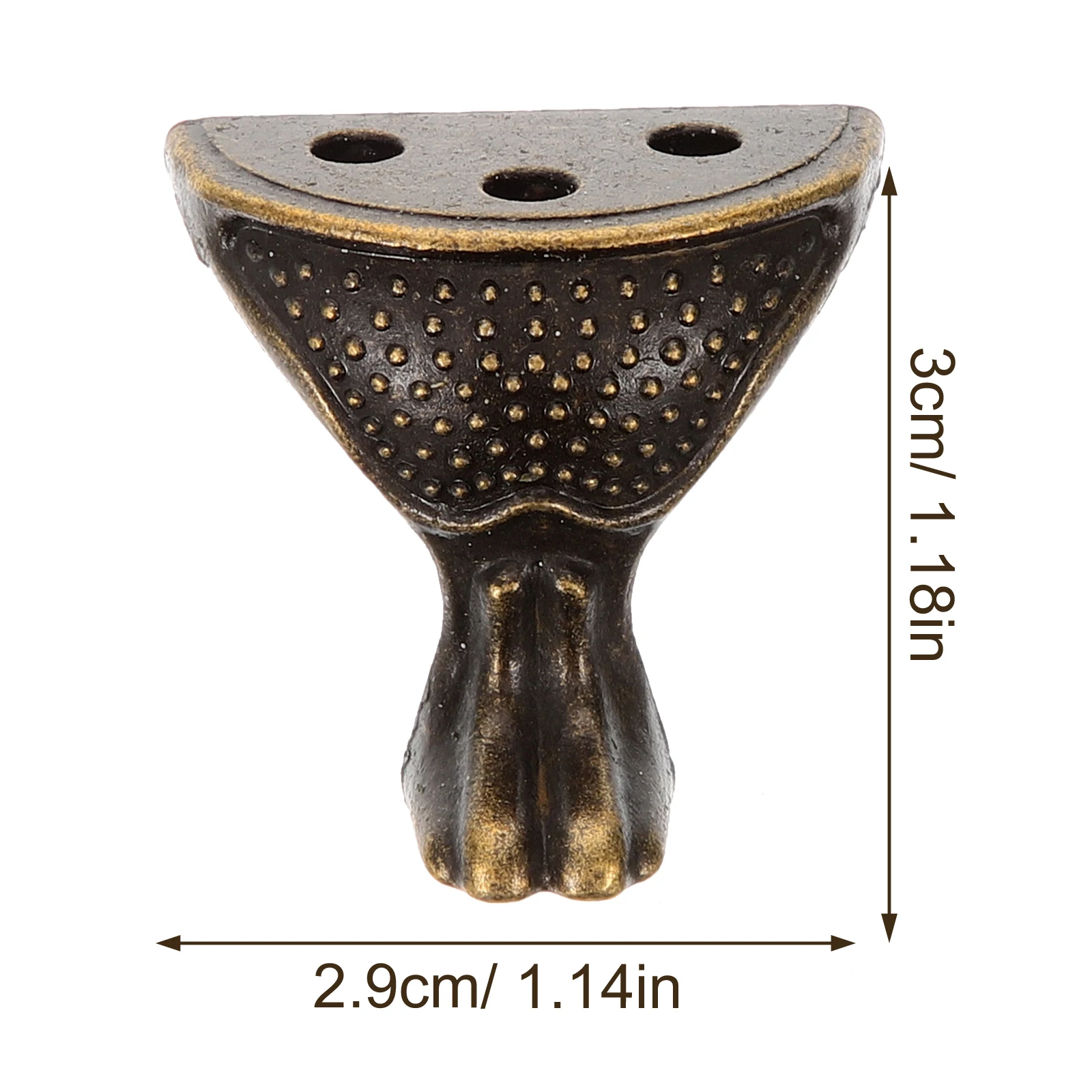 10 Pcs Zinc Alloy Furniture Feet Legs for Decorative Box Base Metal Table Chair Replacement Short Bronze Hardware
