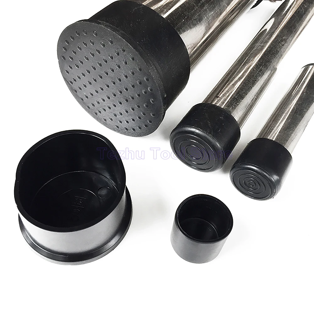 Round Black PVC Soft Rubber Pipe Sleeve Tube Cap Table Chair Foot Pad Protective Cover 6 8 10 12 14 16 19 20 22 25-120mm
