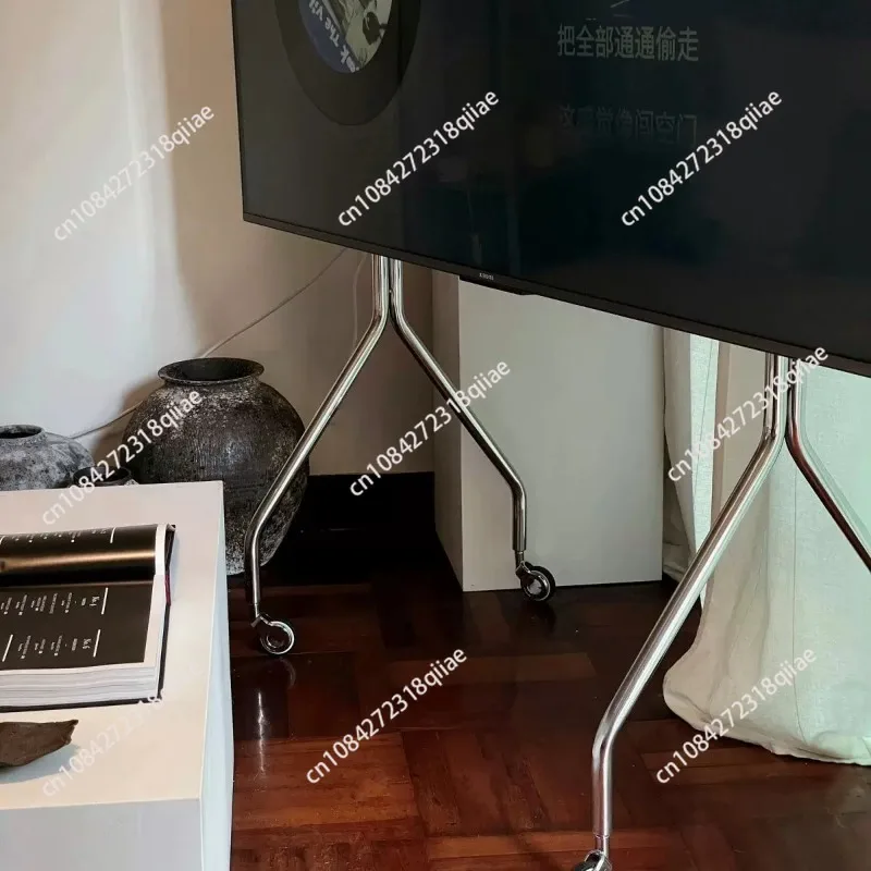 43-75 Inch Household TV Floor Stand, Living Room, Bedroom, Stainless Steel Detachable and Simple Hanger