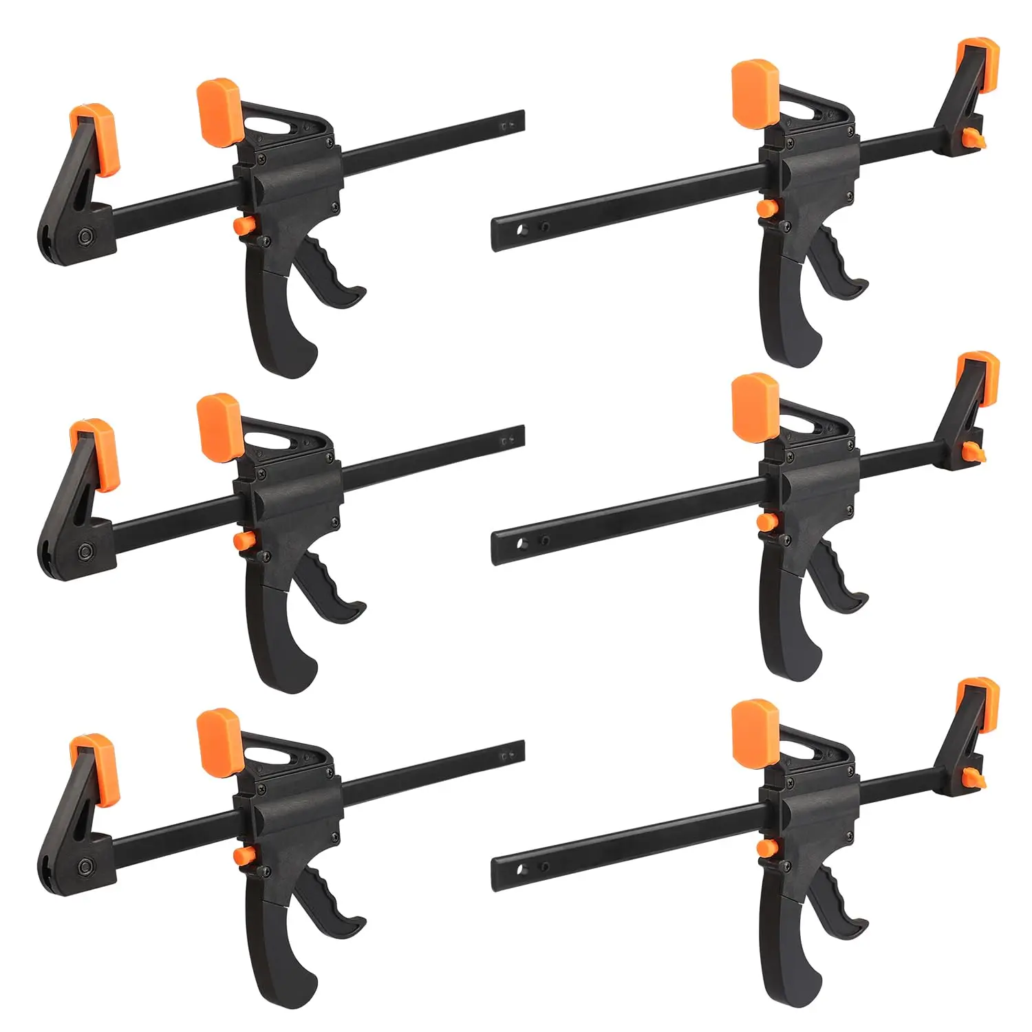 5/2pcs Woodworking Clamp F Hard Quick Release Ratchet Speed Squeeze Clip Kit Long Carpenter Set Nylon Gadget Work Bar 4inch