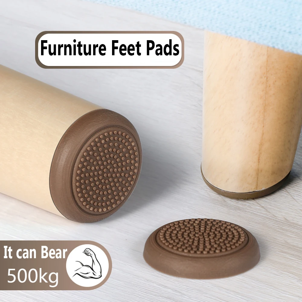 8PCS Home Self-Adhesive Table Leg Caps Furniture Leg Pad Sofa Chair Feet Cover Floor Protector
