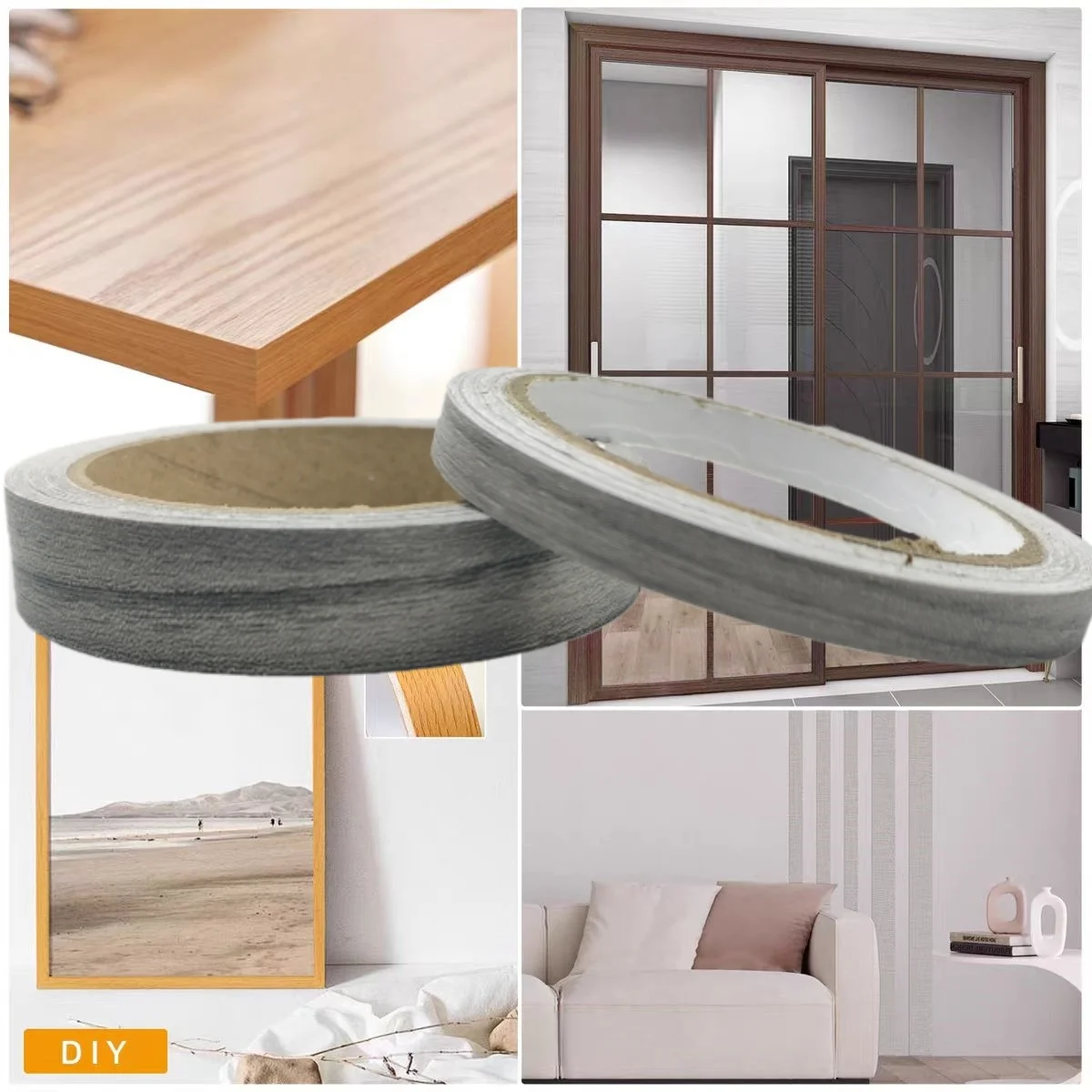 1PC 10mx2cm Preglued Edging PVC Edge Banding for Wood Kitchen Wardrobe Furniture Table Desk Board Edgeband Edger Glossy