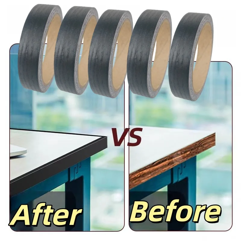 1PC 10mx2cm Preglued Edging PVC Edge Banding for Wood Kitchen Wardrobe Furniture Table Desk Board Edgeband Edger Glossy