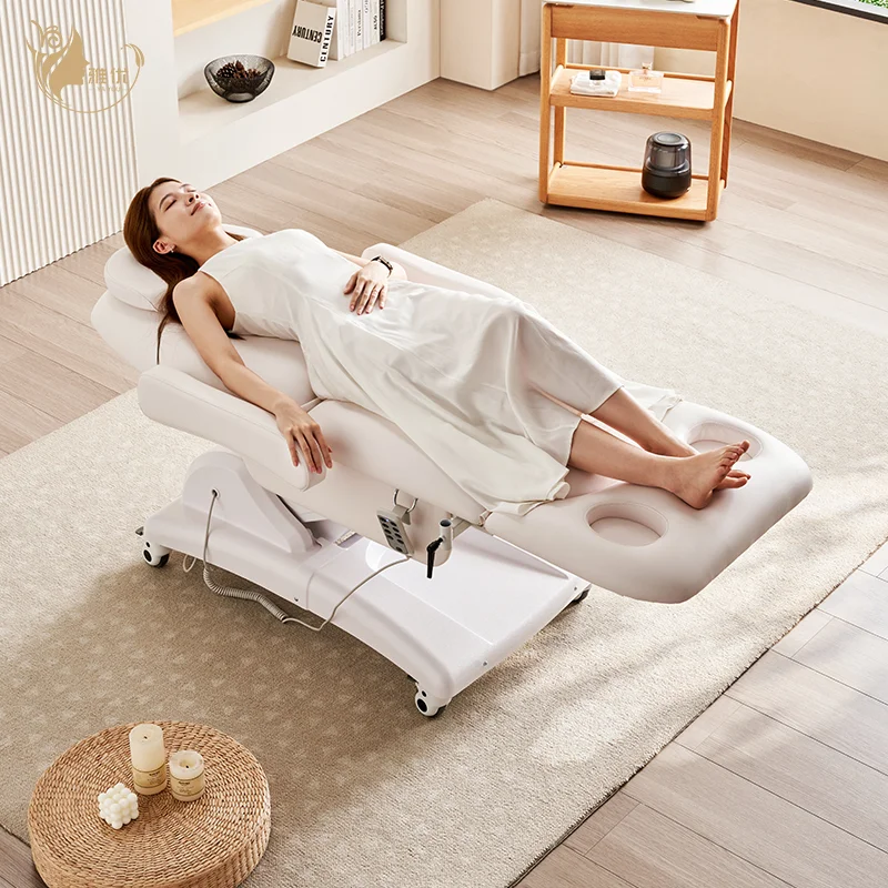 Electric Gynecology Exam Table With Metal Frame Synthetic Leather Upholstery And Stirrups For OB GYN Clinic Hospital Use