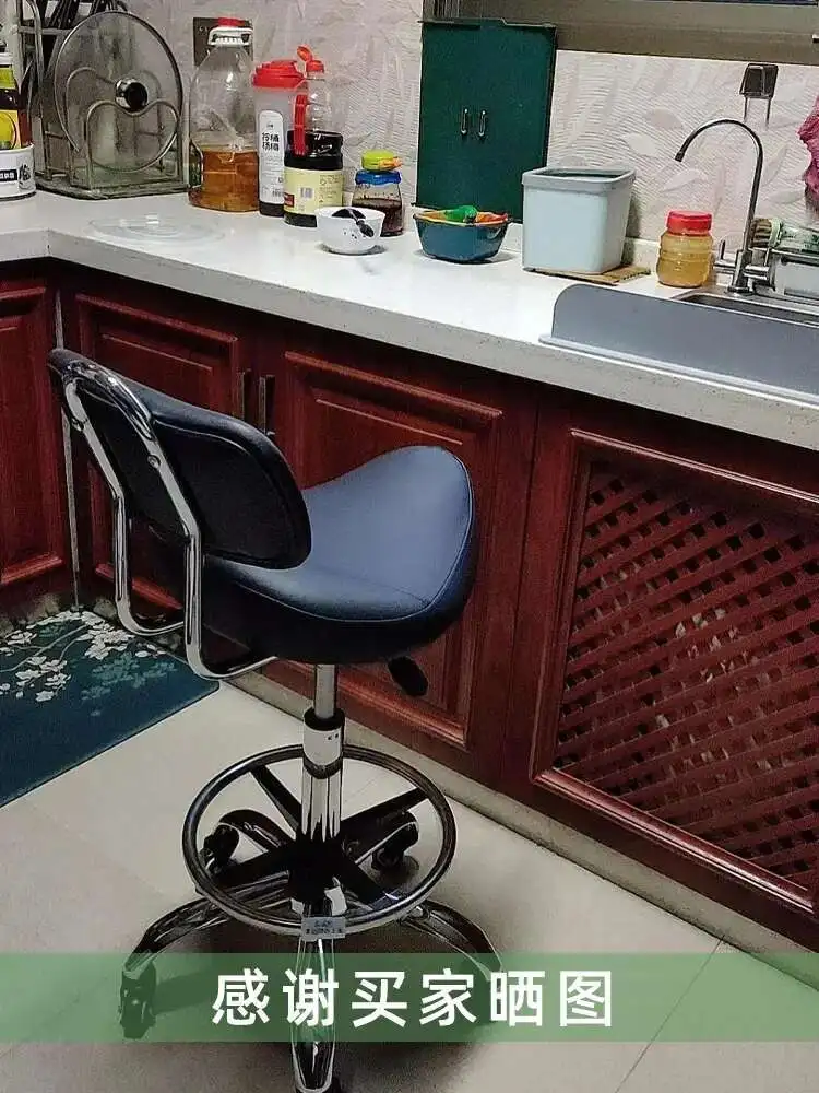 Backrest Lift Swivel Chair Pulley Kitchen Cook Barber Chair Treatment Saddle Stool Cosmetic Aesthetic Master Стул На Колесиках