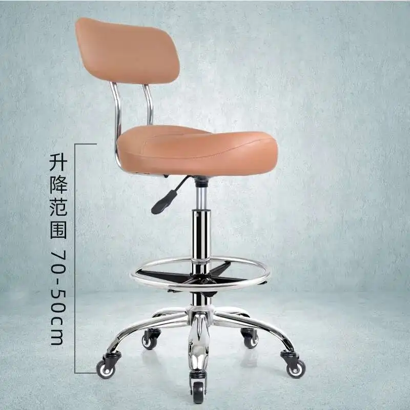 Backrest Lift Swivel Chair Pulley Kitchen Cook Barber Chair Treatment Saddle Stool Cosmetic Aesthetic Master Стул На Колесиках