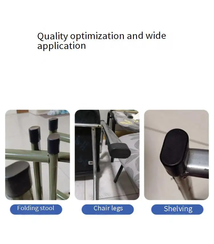10 Pcs/Lot 30/40/50/60mm Lenght Oval Jacket PVC Cover Dan Chair Foot Furniture Accessories Thickened Wear-resistant Leg Durable