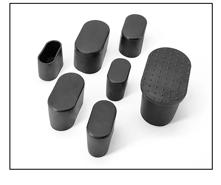 10 Pcs/Lot 30/40/50/60mm Lenght Oval Jacket PVC Cover Dan Chair Foot Furniture Accessories Thickened Wear-resistant Leg Durable