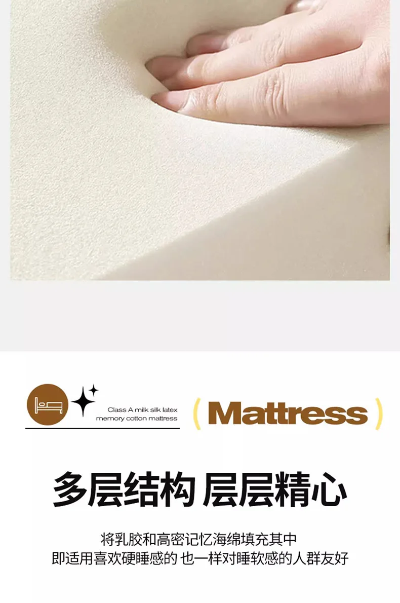 Natural latex mattress Home bedroom tatami memory cotton pad padded rental single student dormitory thickened