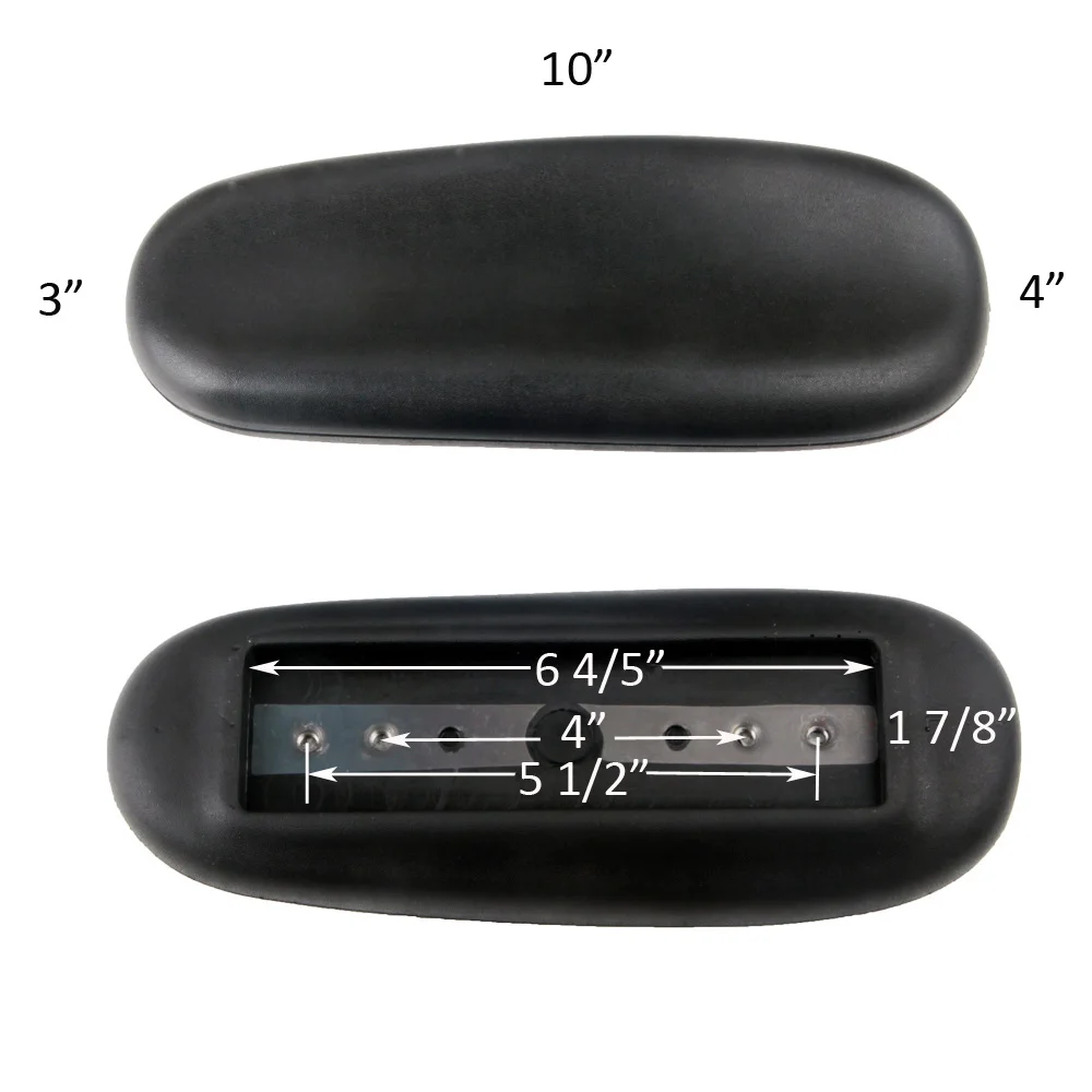 1 Pair PU Leather Office Home Computer Chair Replacement Pressure Relief Arm Pads Caps Armrest Univeral 4" 5.5" Mounting Hole