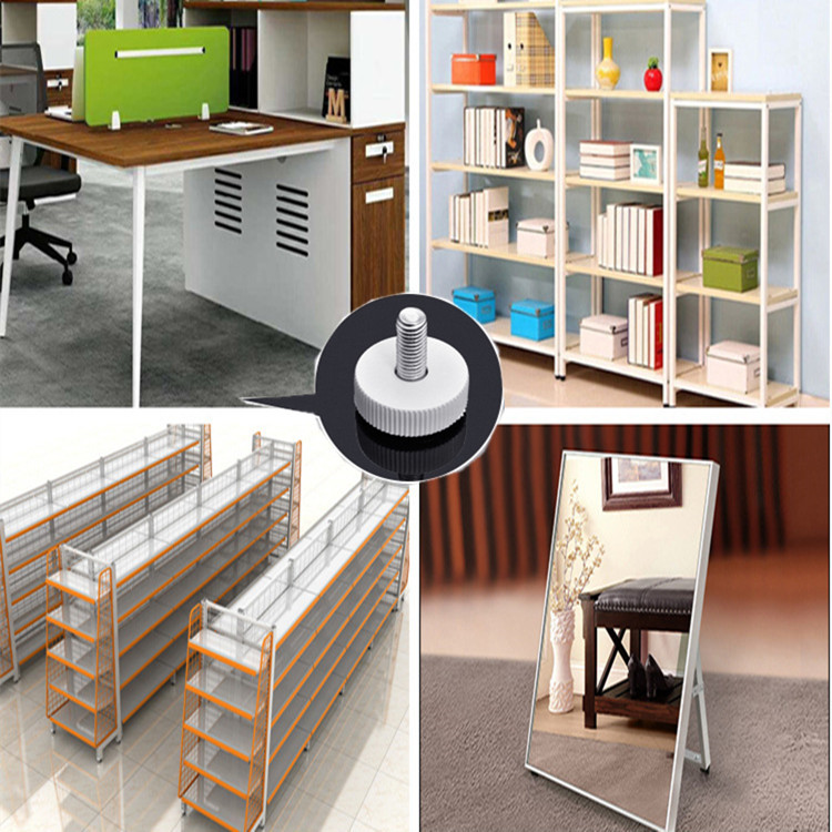8pc/pack Anti-skid Furniture Adjustable Bolt Chair Feet Level Floor Protector Leg Pad Base M8 M6 Sofa Cabinet Table Mute Damping