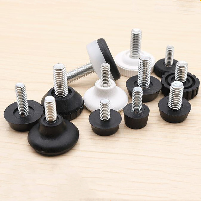 8pc/pack Anti-skid Furniture Adjustable Bolt Chair Feet Level Floor Protector Leg Pad Base M8 M6 Sofa Cabinet Table Mute Damping