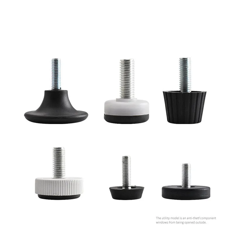 8pc/pack Anti-skid Furniture Adjustable Bolt Chair Feet Level Floor Protector Leg Pad Base M8 M6 Sofa Cabinet Table Mute Damping