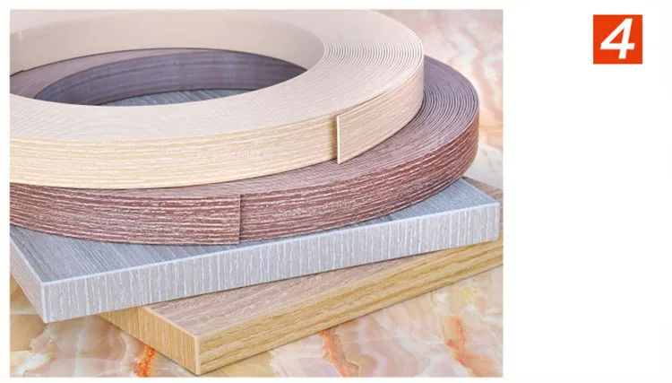 New 10m Self Adhesive Furniture Wood Veneer Decorative Banding Pvc For Furniture Cabinet Office Table Wood Surface Edging