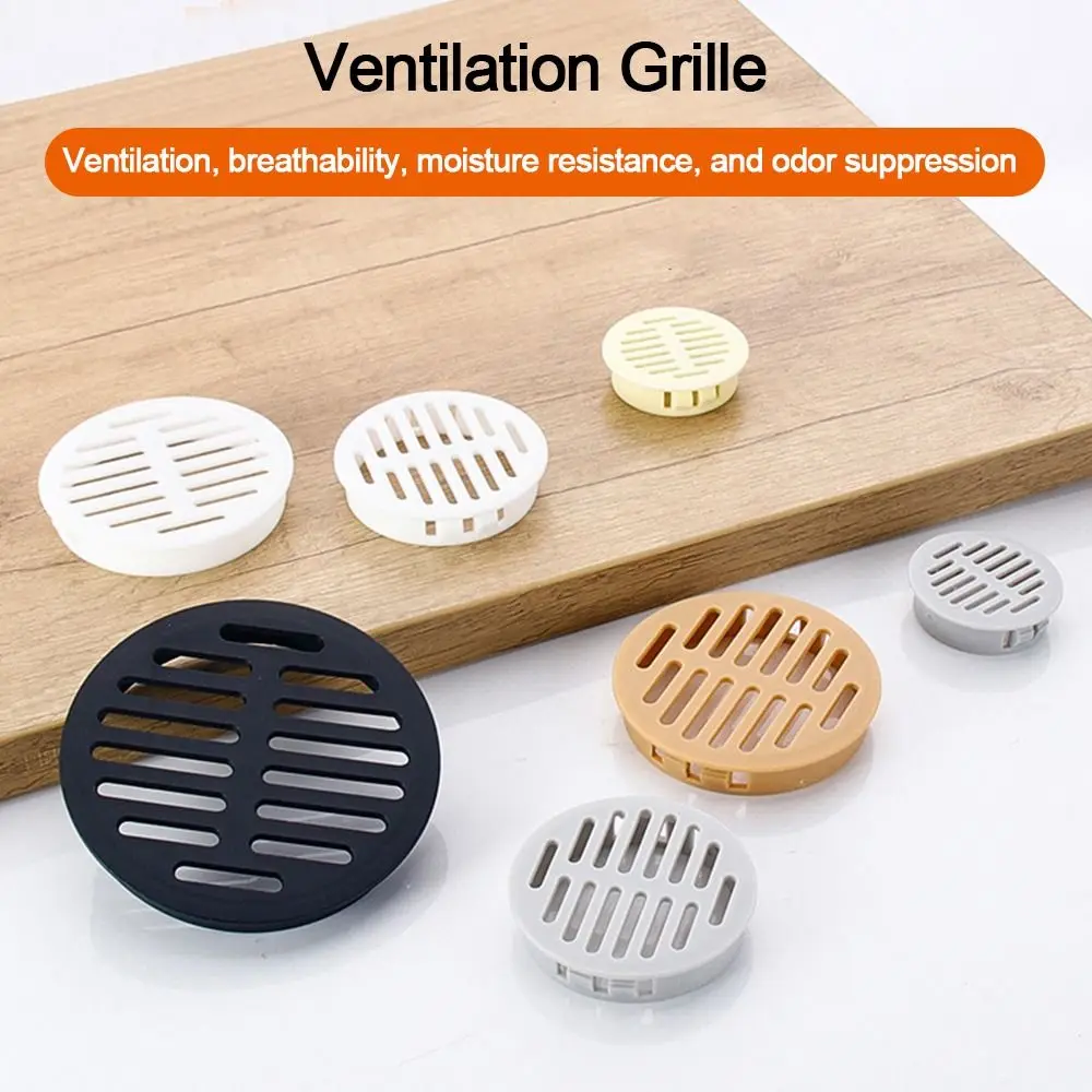 4Pcs Round Cabinet Air Duct Vent Plastic Louver Mesh Hole Plug Decoration Cover Wardrobe Grille Ventilation Systems 35/50mm