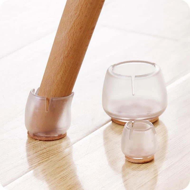 4pcs Furniture Table Feet sofa Pads Protection rubber Non-slip Thicken PVC Wear-resistant Chair Leg Caps Wood Floor Protectors