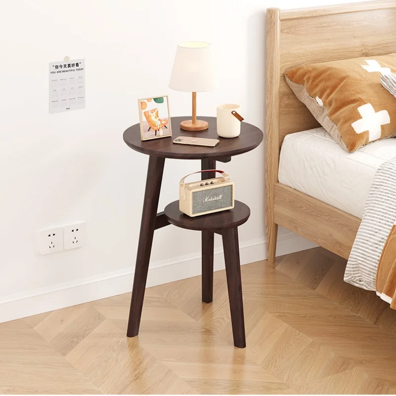 Modern Bedside Cabinets Coffee Table Solid Wood Side Table Movable Living Room Small Coffee Table Home Furniture New