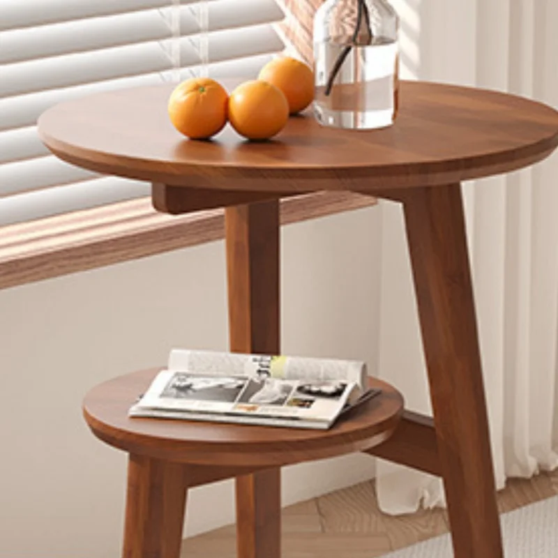 Modern Bedside Cabinets Coffee Table Solid Wood Side Table Movable Living Room Small Coffee Table Home Furniture New