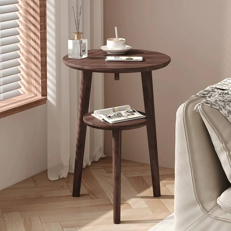 Modern Bedside Cabinets Coffee Table Solid Wood Side Table Movable Living Room Small Coffee Table Home Furniture New