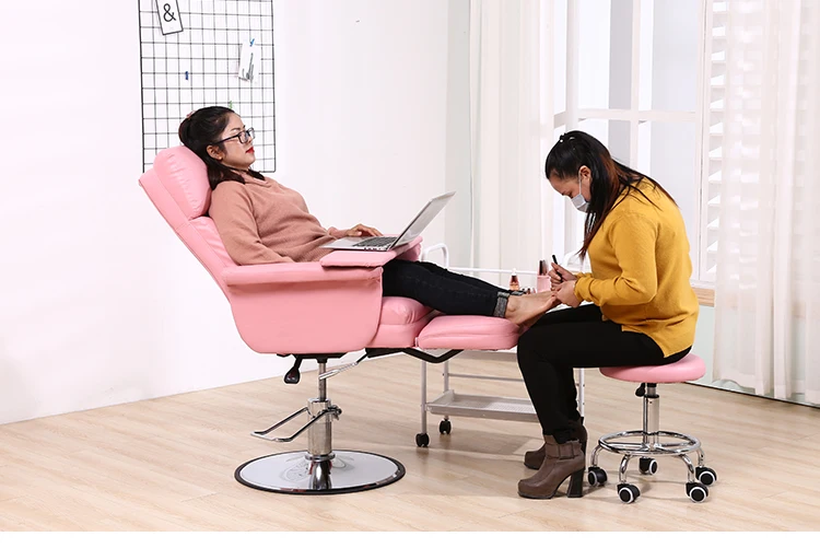 Hydraulic Lifting Beauty Eyelash Computer Barber Chairs Swivel Hairdressing Chair Pedicure Backrest Cadeira Commercial Furniture