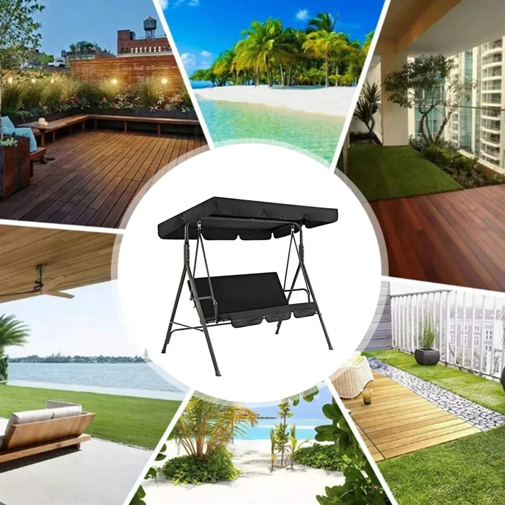 Outdoor Swing Chair Canopy Courtyard Waterproof Swing Garden Patio Furniture Dust Cover Dustproof Swing Sunshade