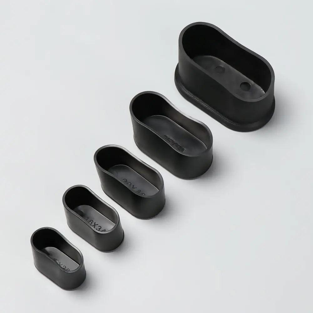4Pcs New Oval Shape Chair Leg Caps Furniture Feet Silicone Pads Non-Slip Covers Floor Protectors Cups Socks Furniture Accessory