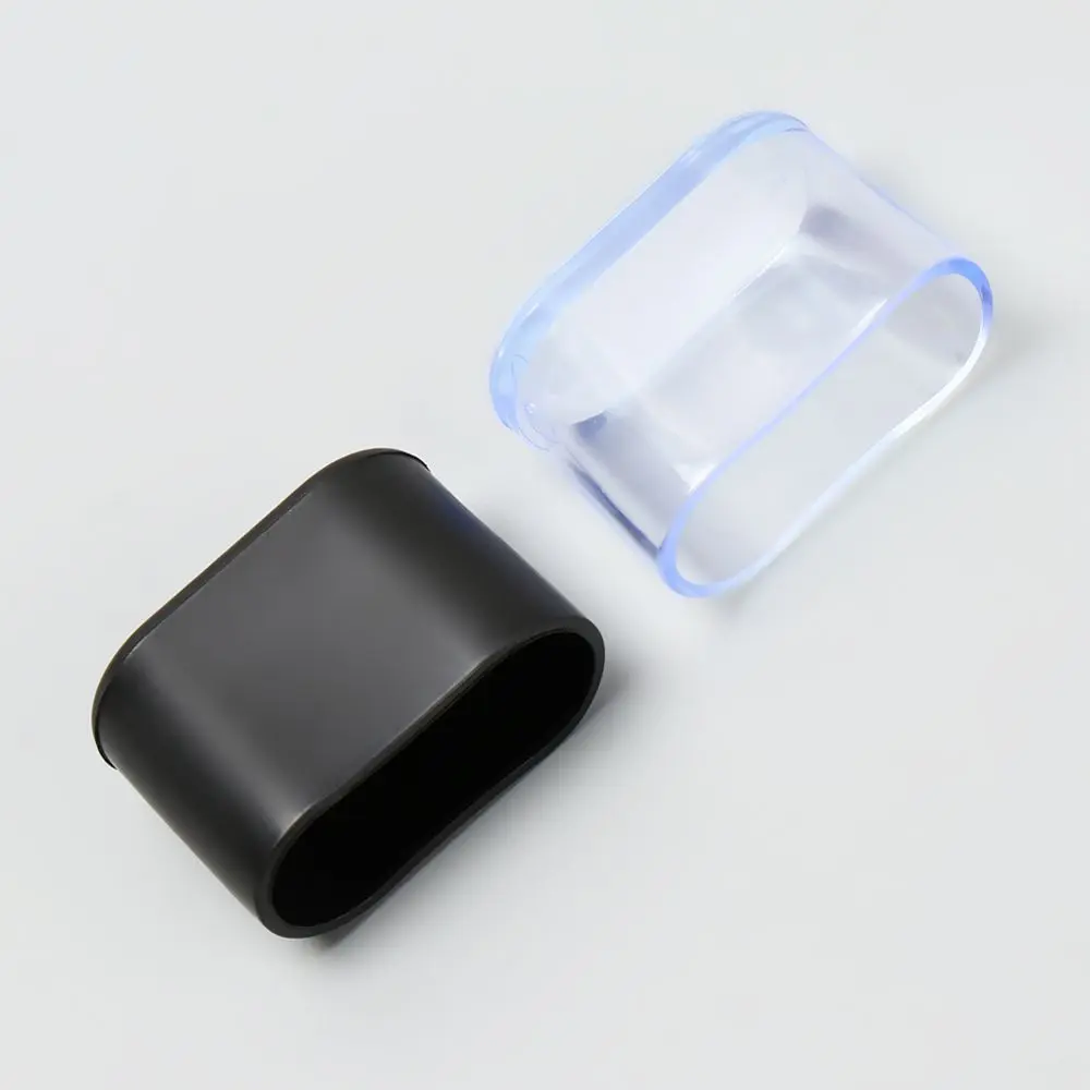 4Pcs New Oval Shape Chair Leg Caps Furniture Feet Silicone Pads Non-Slip Covers Floor Protectors Cups Socks Furniture Accessory