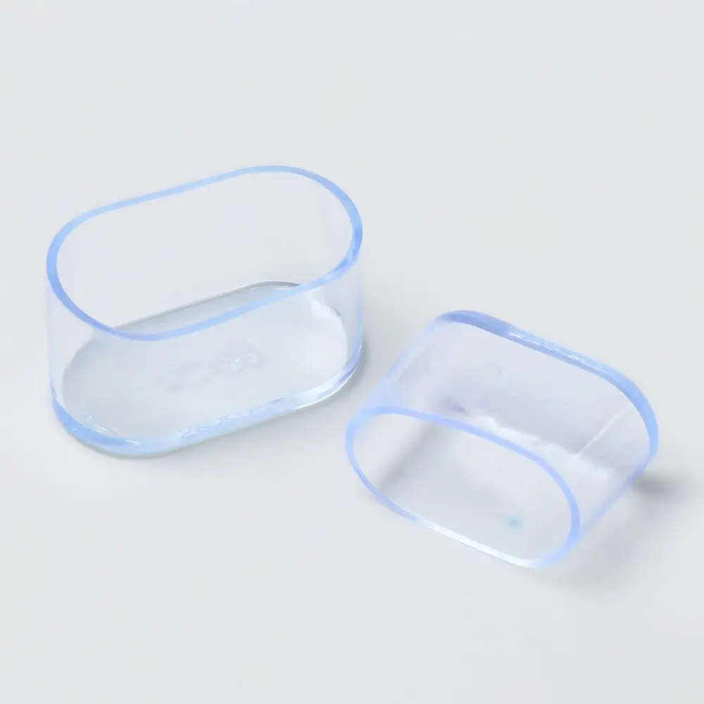 4Pcs New Oval Shape Chair Leg Caps Furniture Feet Silicone Pads Non-Slip Covers Floor Protectors Cups Socks Furniture Accessory