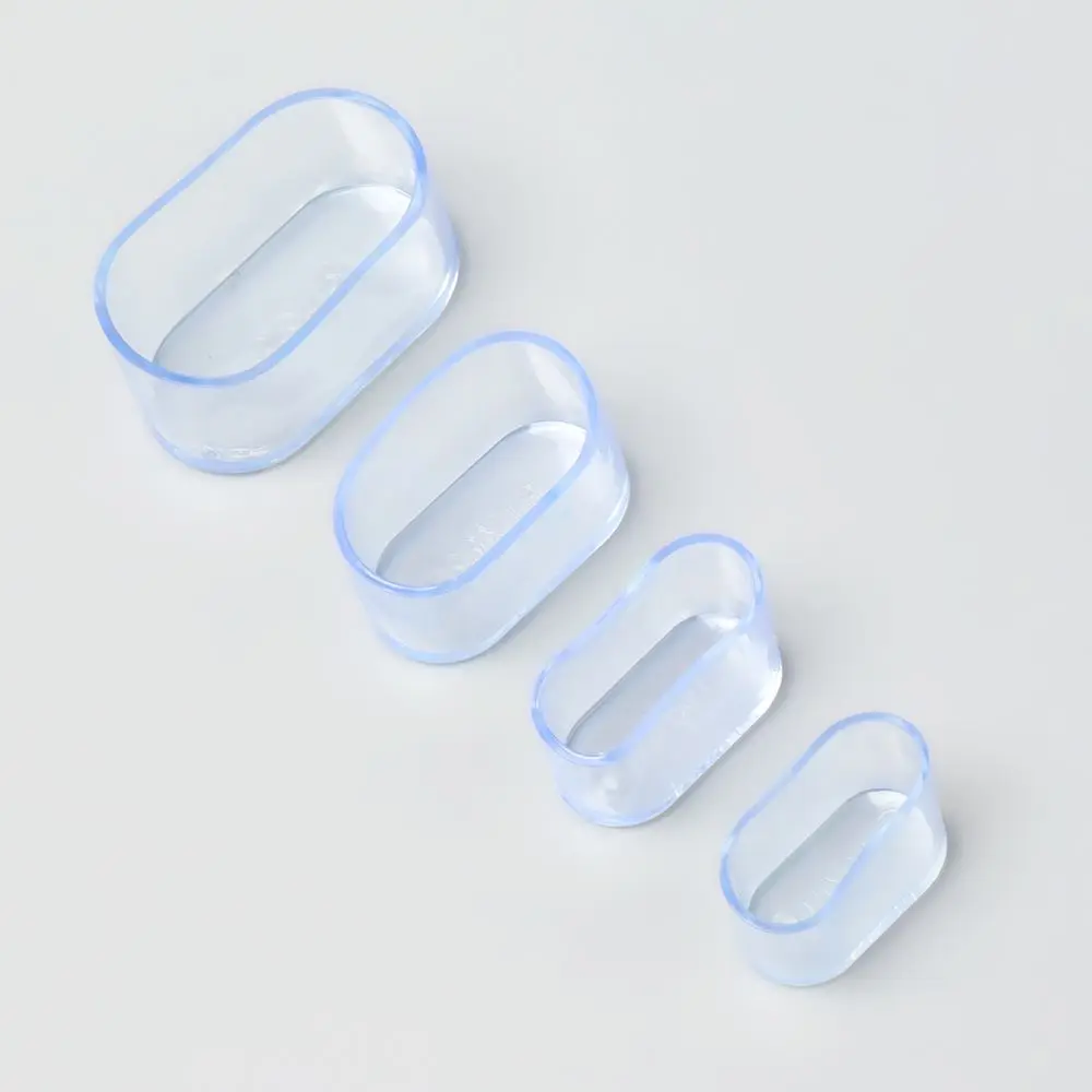 4Pcs New Oval Shape Chair Leg Caps Furniture Feet Silicone Pads Non-Slip Covers Floor Protectors Cups Socks Furniture Accessory