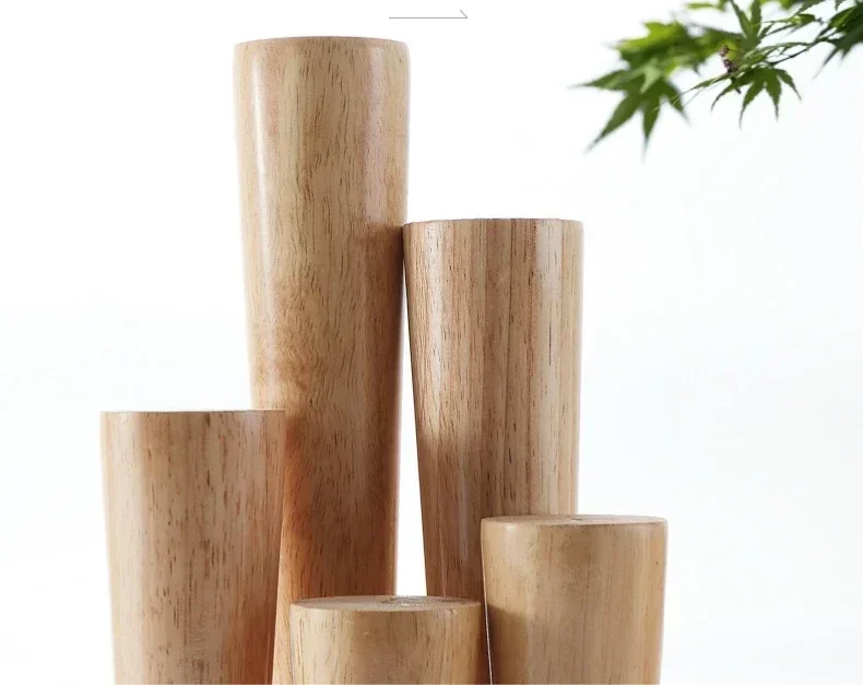 4Pcs Wooden Furniture Legs Tapered Feet Stool Sofa Table Computer Desk Furniture Legs Furniture Accessories Replacement Feet