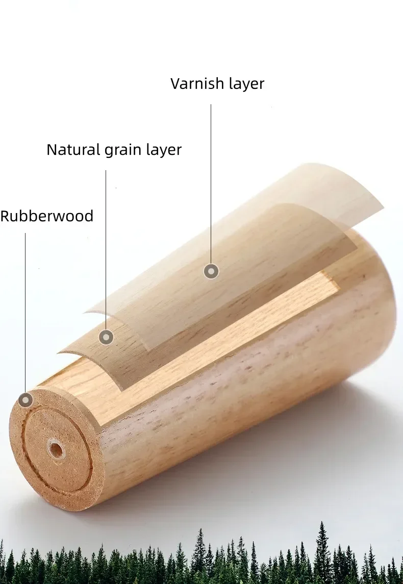 4Pcs Wooden Furniture Legs Tapered Feet Stool Sofa Table Computer Desk Furniture Legs Furniture Accessories Replacement Feet