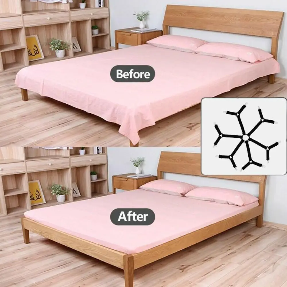 12 Clips Adjustable Elastic Bed Sheet Holder Mattress Clip Fasteners Cover Blankets Non-Slip Fixing Strap Grippers