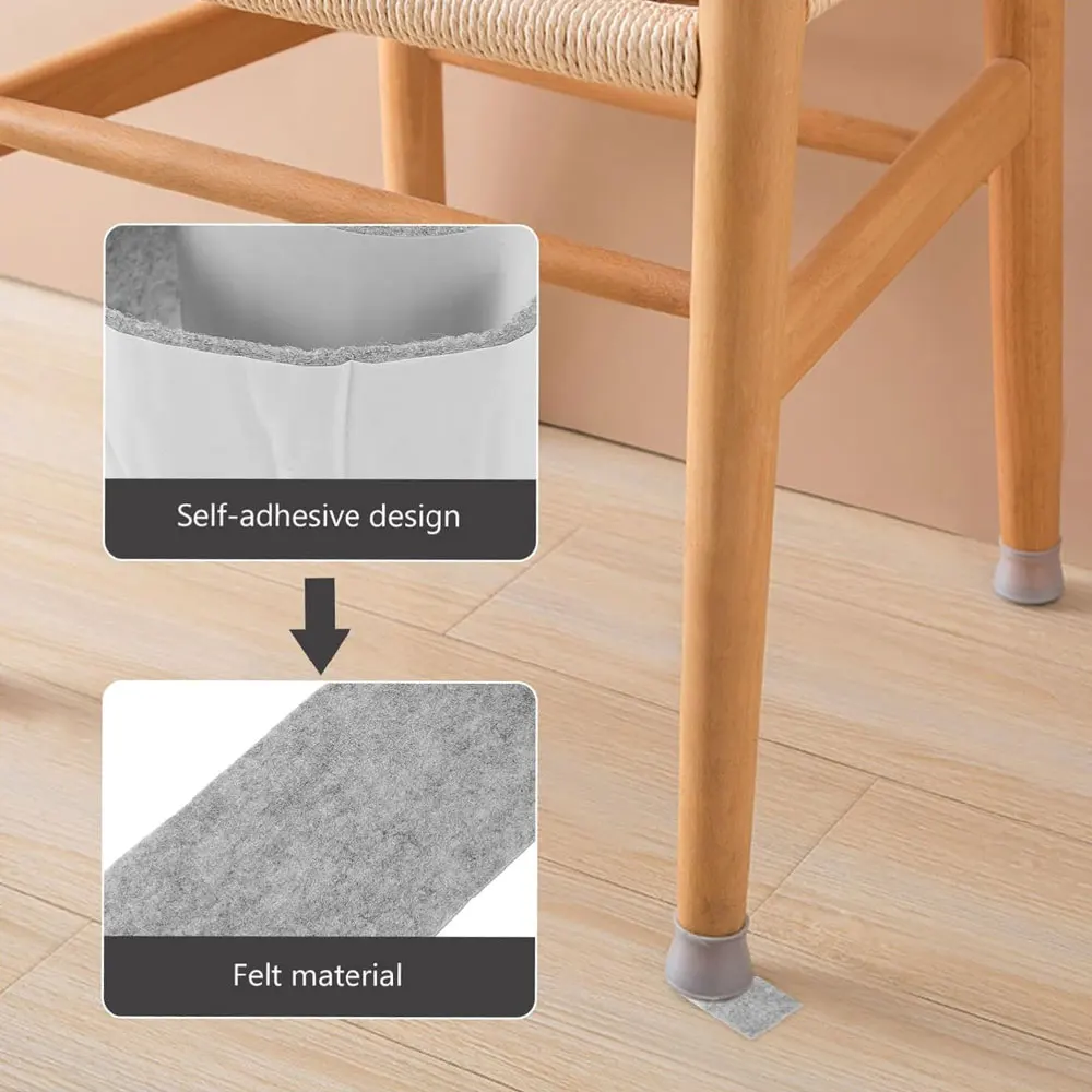 Felt Table Chair Leg Protection Self-adhesive Thickening Felt Foot Pad Cover Shock Absorber Mute Mat Protective Floor Sofa Pad