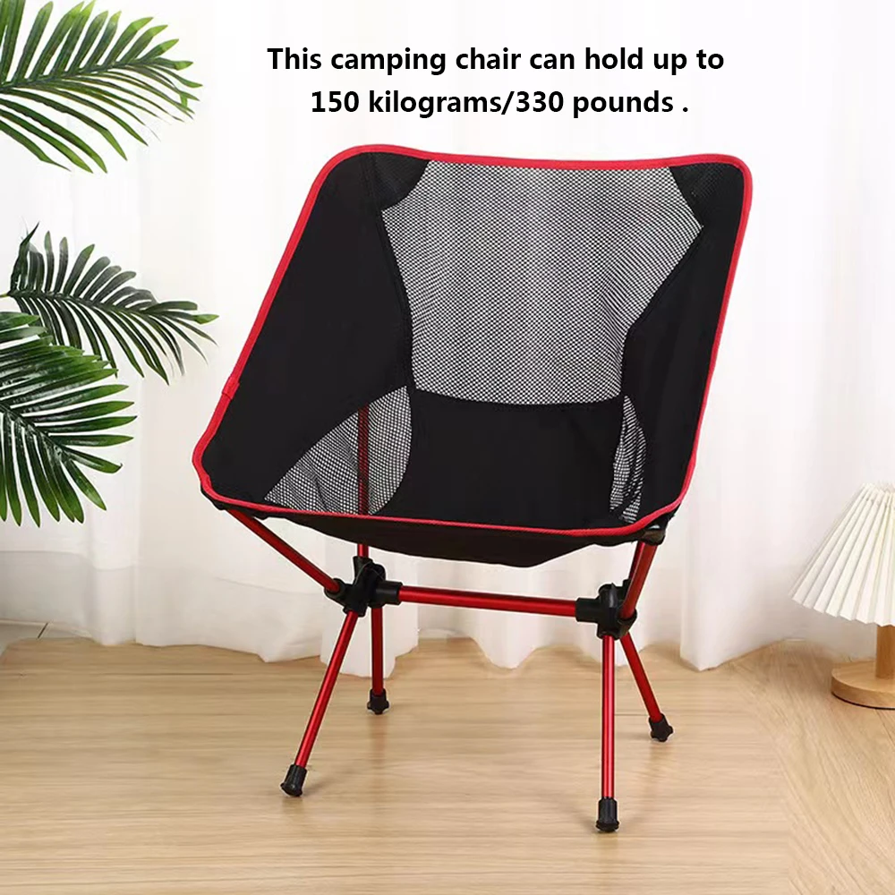 Detachable Portable Folding Moon Chair Outdoor Camping Chairs Beach Fishing Chair Ultralight Travel Hiking Picnic Seat Tools