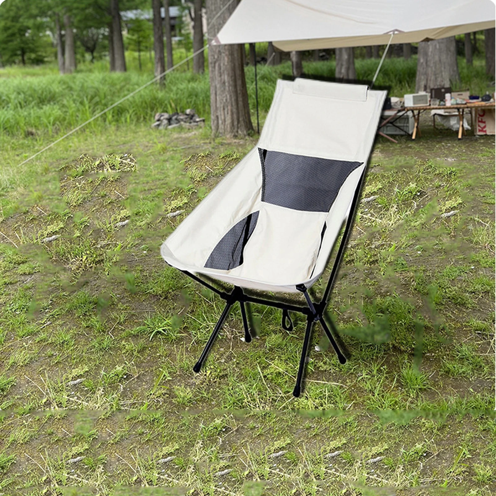Detachable Portable Folding Moon Chair Outdoor Camping Chairs Beach Fishing Chair Ultralight Travel Hiking Picnic Seat Tools