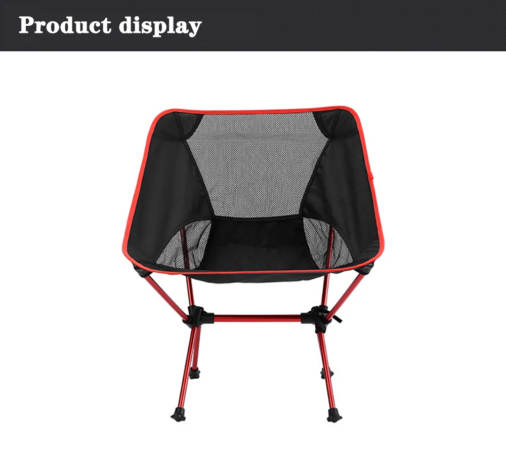Detachable Portable Folding Moon Chair Outdoor Camping Chairs Beach Fishing Chair Ultralight Travel Hiking Picnic Seat Tools