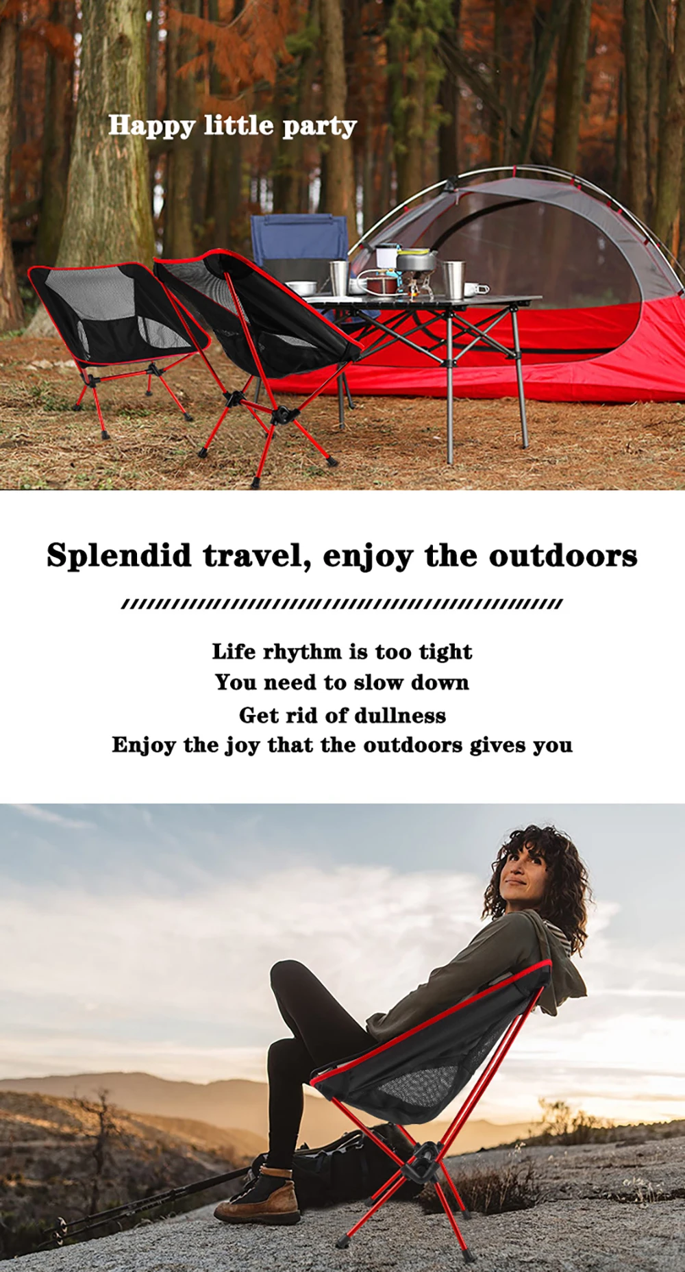 Detachable Portable Folding Moon Chair Outdoor Camping Chairs Beach Fishing Chair Ultralight Travel Hiking Picnic Seat Tools
