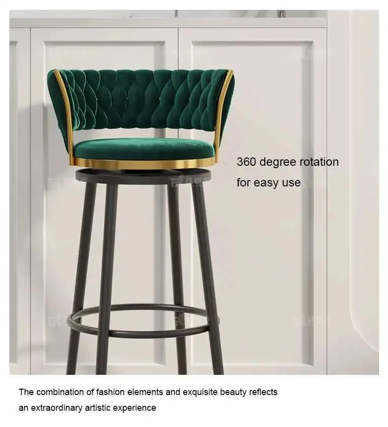 Feature Modern Bar Chairs Nordic Living Room Stool Outdoor Luxury Bar Chairs Kitchen Design High Barkrukken Furniture SR50BC