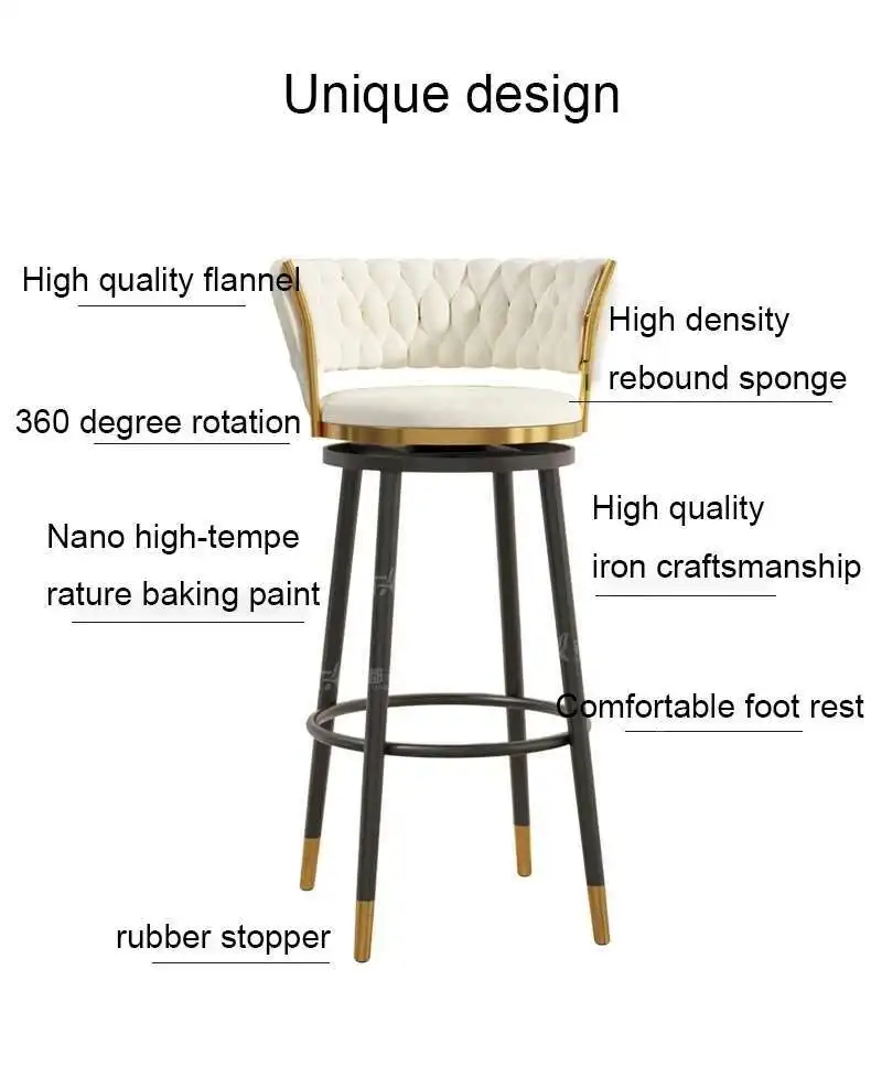 Feature Modern Bar Chairs Nordic Living Room Stool Outdoor Luxury Bar Chairs Kitchen Design High Barkrukken Furniture SR50BC