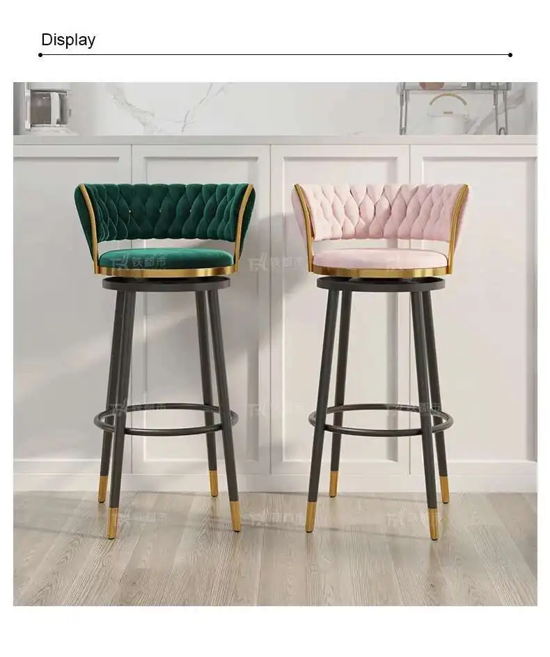 Feature Modern Bar Chairs Nordic Living Room Stool Outdoor Luxury Bar Chairs Kitchen Design High Barkrukken Furniture SR50BC