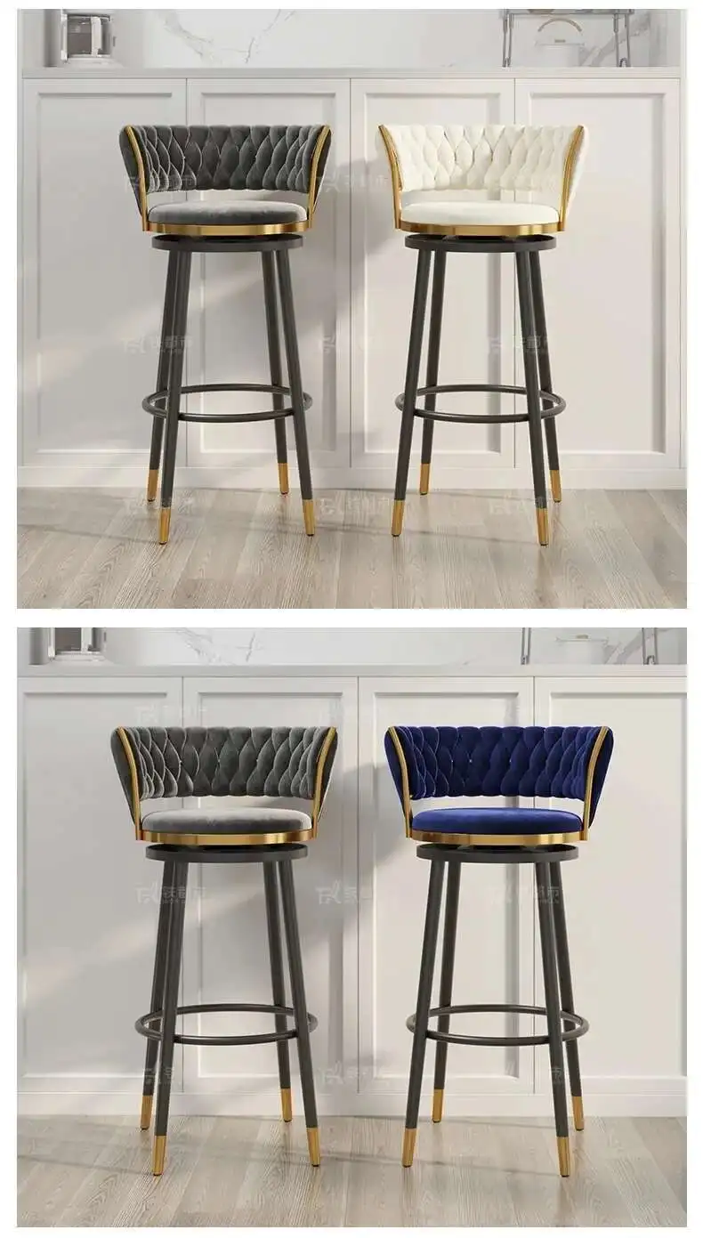 Feature Modern Bar Chairs Nordic Living Room Stool Outdoor Luxury Bar Chairs Kitchen Design High Barkrukken Furniture SR50BC