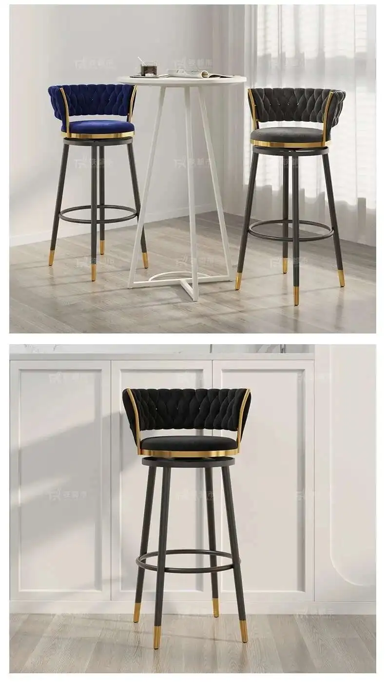 Feature Modern Bar Chairs Nordic Living Room Stool Outdoor Luxury Bar Chairs Kitchen Design High Barkrukken Furniture SR50BC