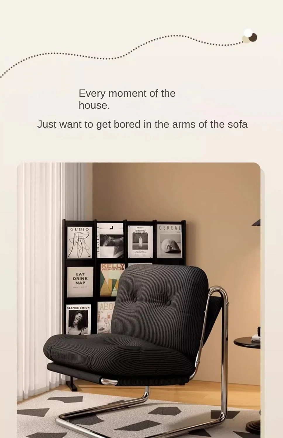 Modern Accent Chair, Mid-Century Style Lounge Chair with Metal Frame , Stylish Leisure Chair for Living Room, Bedroom
