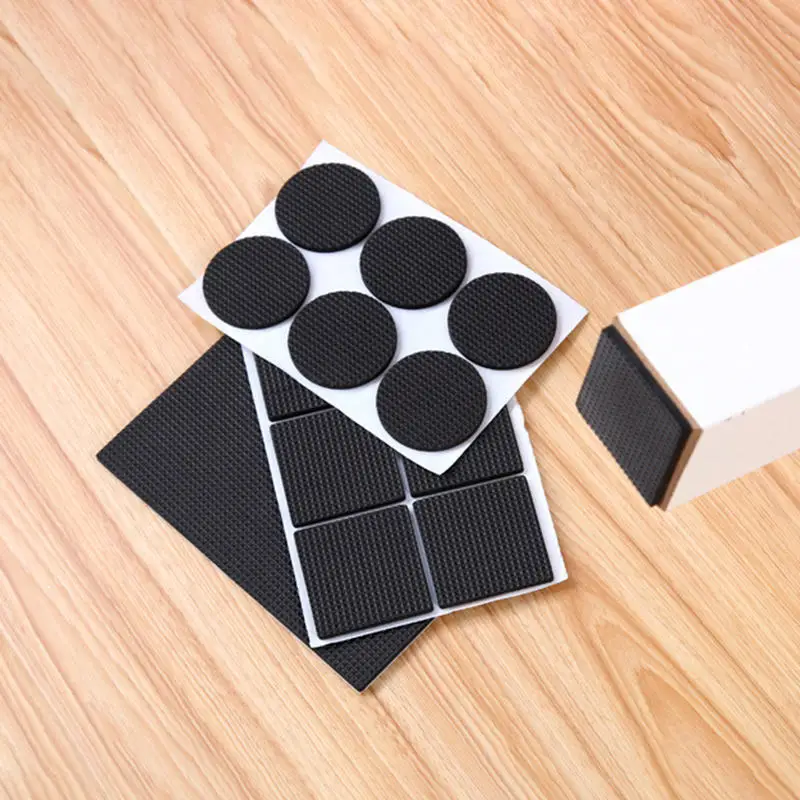 12/30/48pcs Furniture Pads, Adhesive Rubber DIY Furniture Feet Pad, Table Legs Stools, Chairs Mats, Table And Chair Foot Protec
