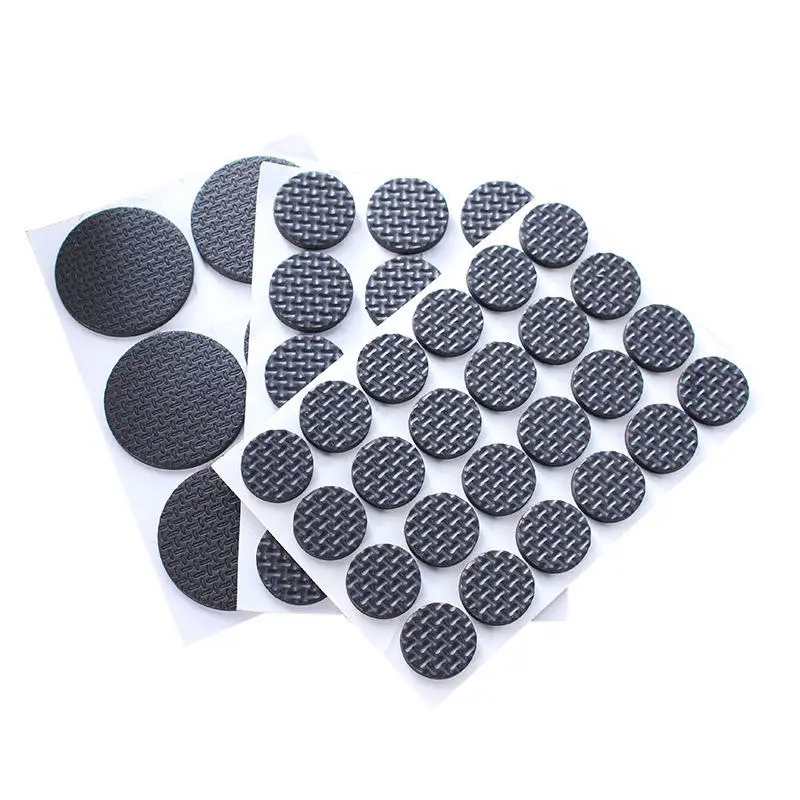 12/30/48pcs Furniture Pads, Adhesive Rubber DIY Furniture Feet Pad, Table Legs Stools, Chairs Mats, Table And Chair Foot Protec