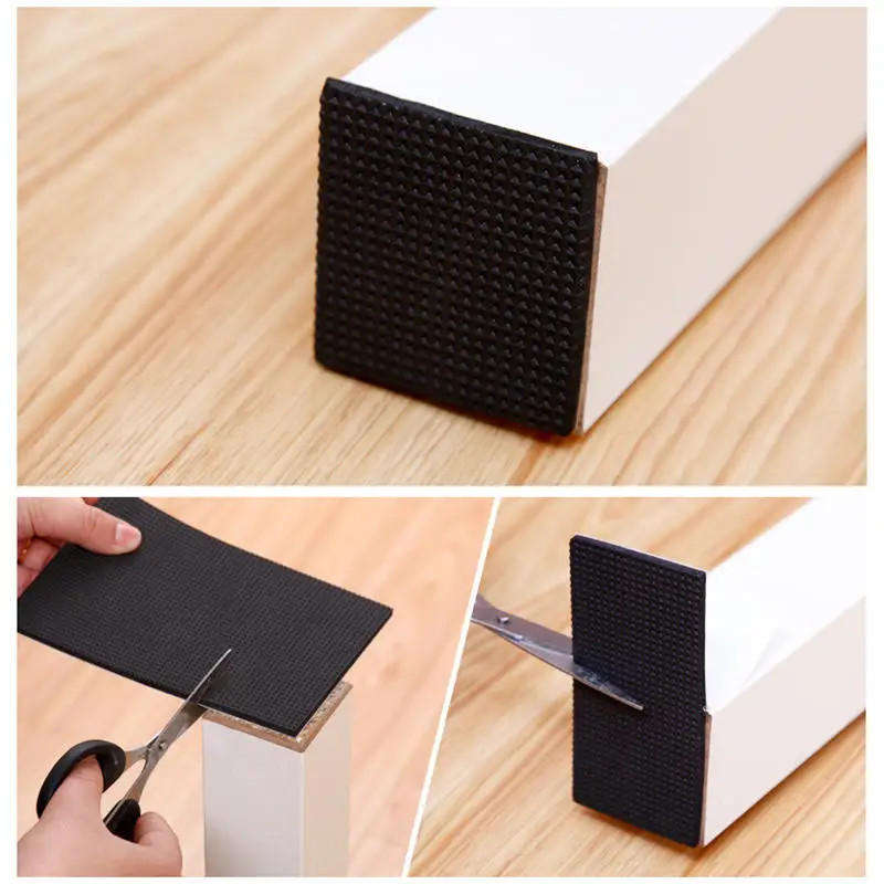 12/30/48pcs Furniture Pads, Adhesive Rubber DIY Furniture Feet Pad, Table Legs Stools, Chairs Mats, Table And Chair Foot Protec