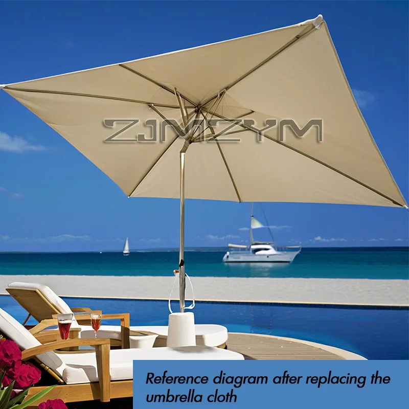 Outdoor Garden Parasol Large Umbrella Cover Beach Umbrella Sun Shade Waterproof Replacement Cover Sun Protection Without Frame